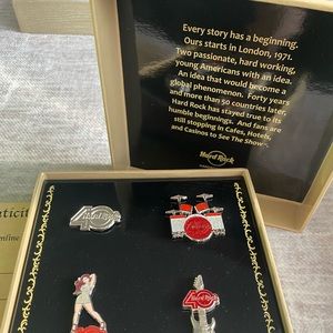 Hard rock 40th anniversary pin set